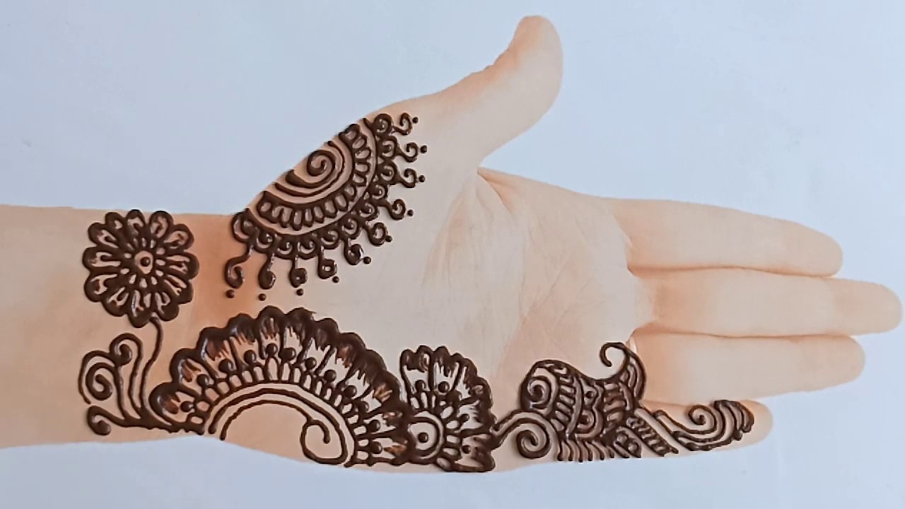 Attractive easy arabic henna mehndi design - tattoo 2020 | ASMR - YouTube