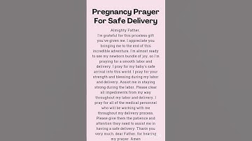 Pregnancy  prayer  for safe Delivery 🙏