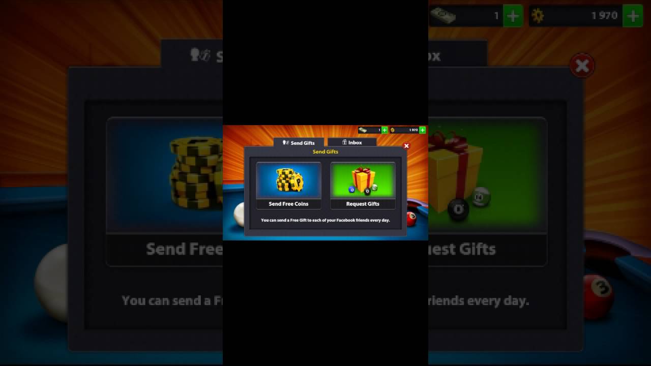How to send coins to your friends on 8 ball pool - YouTube
