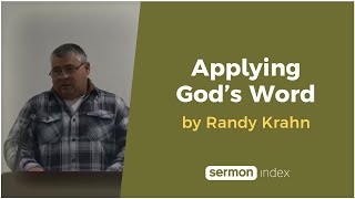 Applying Gods Word By Randy Krahn