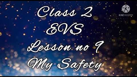 My Safety Class 2 EVS Lesson no 9 notes