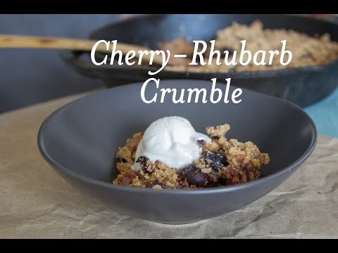 Vegan Cherry-Rhubarb Crumble