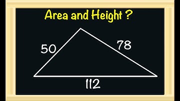 ! Can you Find the Area and Height of this Triangle? No Trigonometry