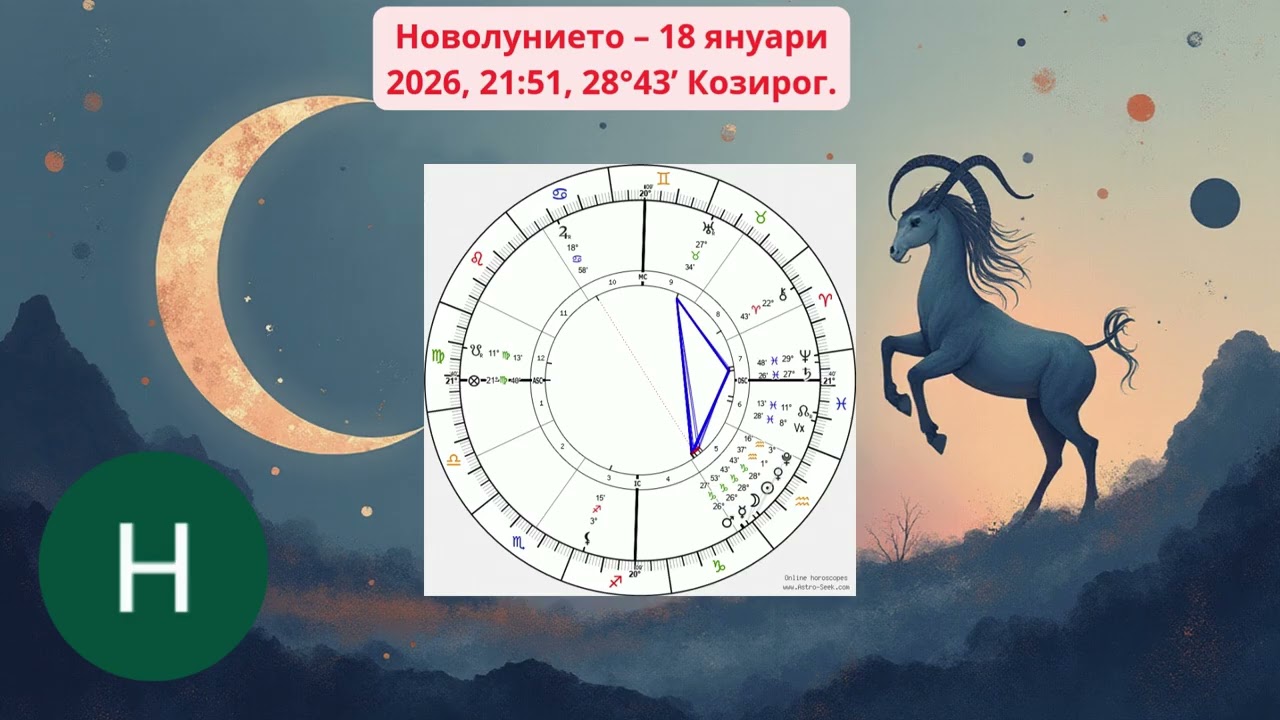 📌Новолунието – 18 януари 2026, 28°43’ Козирог
