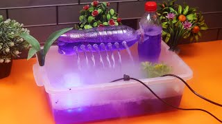 Make Fantastic Plastic Bottle Fog Waterfall Fountain at Home in 5 Minutes || Fountain idea