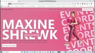 Soft Elegance Meets Modern Power: Maxine Shrewk Pink Invitation Website (For Creatives & Businesses) screenshot 1