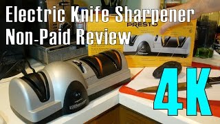 Eversharp 3 Stage Electric Knife Sharpener by Presto Product Review in 4K (non-paid)