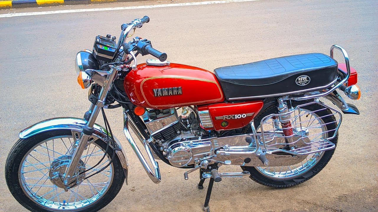 Yamaha RX 100 full restore cherry red - YouTube