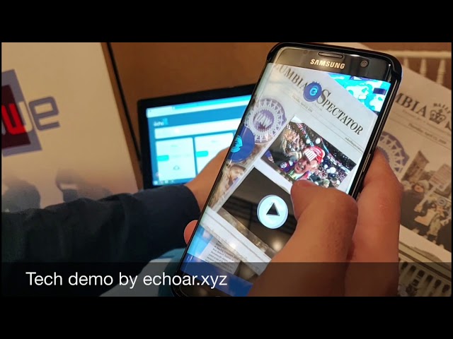 Reading a Newspaper with Augmented Reality - EchoAR @ AWE 2018
