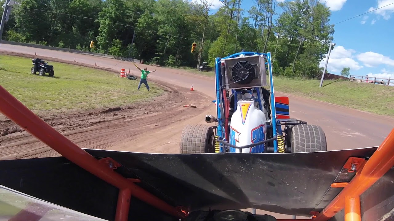 PA Micro Midgets - Red Rock Raceways (6/6/20) In Car View of 500s Heat & Feature