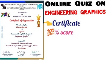 Online Quiz on Engineering Graphics with certificate .Quiz link in video description 👇 #equiz