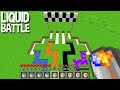 WHICH LIQUID is FASTER LAVA or WATER or PORTAL or ENDER in Minecraft ? LIQUID BATTLE !