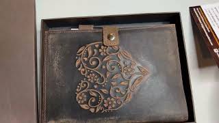 Moonster Heart Leather Journal Lined Notebook