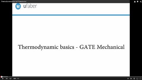 Thermodynamic basics - Macroscopic and Microscopic view- GATE Mechanical Engineering lectures -2016