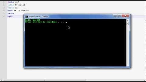 Batch Program Tutorial Part 1