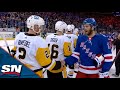 New York Rangers And Pittsburgh Penguins Exchange Handshakes Following Their Seven-Game Series