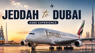 Jeddah to Dubai with Emirates Airlines A380s -EK-802 #emirates 