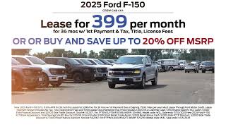 2025 Ford F-150 ZERO DOWN LEASE SPECIAL-Eide Ford Mandan Car Dealership | Ford Dealership
