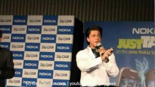 Shahrukh Khan Launches Nokia NFC enabled handsets 600, 700, 701