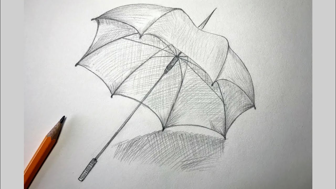 Umbrella Drawing Sketch - Maxresdefault