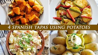 4 Classic SPANISH TAPAS using Potatoes | Simple Spanish Appetizers