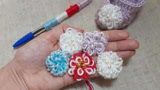 3 MANEIRAS INCRÍVEIS de fazer FLOR para aplicação / Easy Flower Embroidery Trick / Hand Embroidery