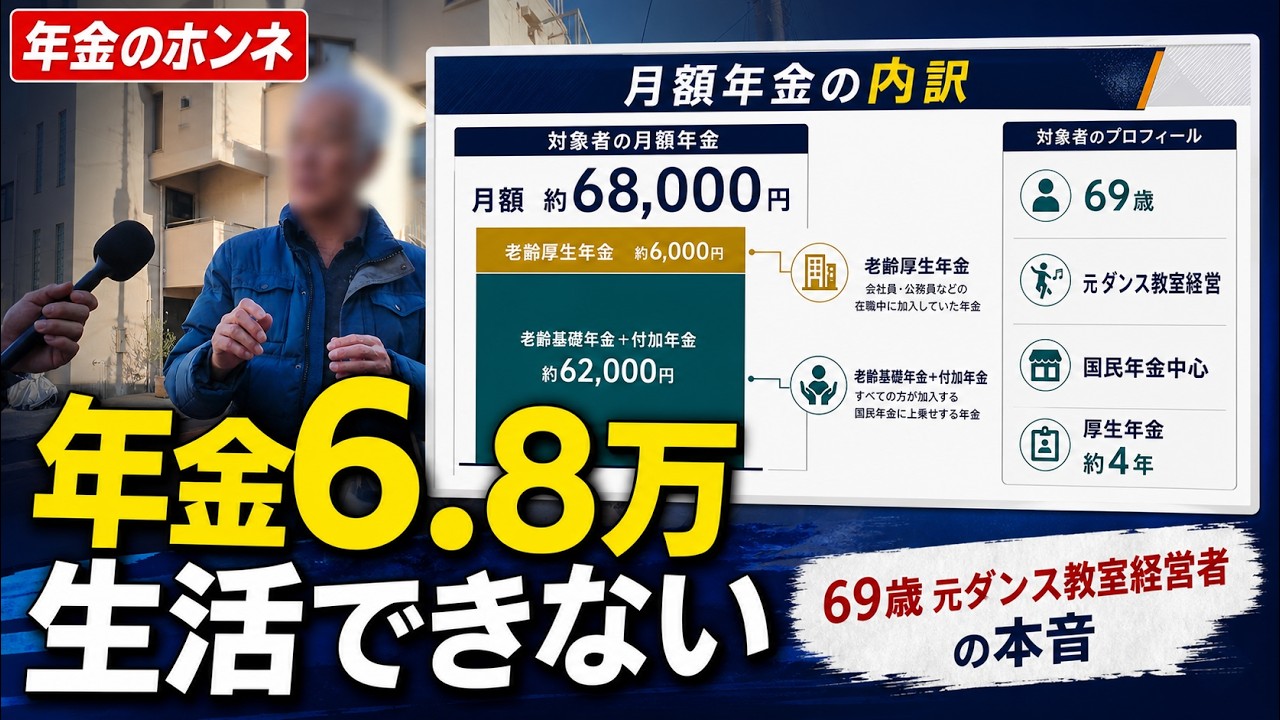 【年金のホンネ】年金月6.8万なのに使わない暮らし…69歳 元ダンス教室経営者