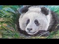 Как нарисовать панду гуашью/How to paint a panda using  gouache