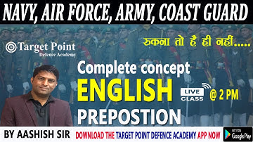 PREPOSITION |CLASS - 8 | ENGLISH BY ASHISH SHARMA SIR || Target Point Defence Academy Jaipur