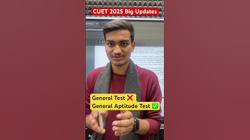 General Test ❌ Now, General Aptitude Test ✅ CUET Updates #cuetexam #cuetupdate #cuet #cuetug2025