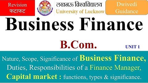 1| Business Finance bcom, Business finance lucknow university, business finance in hindi,