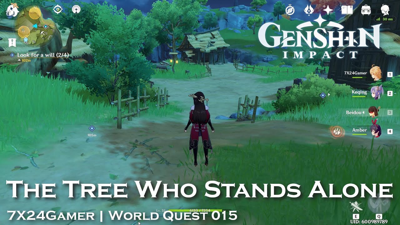 7X24Gamer Genshin Impact World Quest 15 The Tree Who Stands Alone