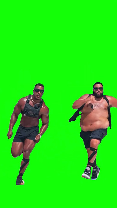 DJ Khaled and Ashton Hall Running meme - Green Screen