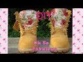 DIY Custom Spike Floral Timberland Boots Step By Step