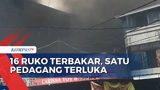 16 Ruko Terdampak Kebakaran di Sekitar Pasar Raya Padang, Satu Pedagang Terluka