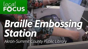 Braille Embossing Station at the Akron-Summit County Public Library
