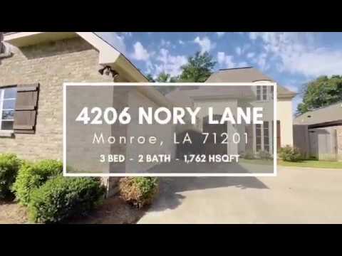 4206 Nory Lane, Monroe, LA home video tour