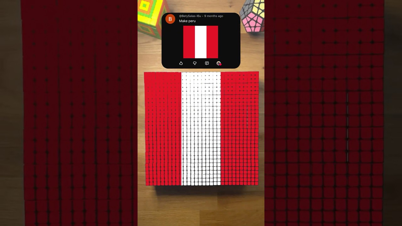 Making PERU'S Flag on Rubik's Cubes! 🇵🇪