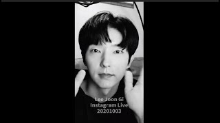 (ENG) Lee Joon Gi’s Instagram Live (2020/10/03) - part 1