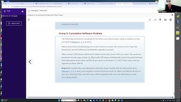 ACCT 282 Chapter 6 Cumulative Software Problem Video