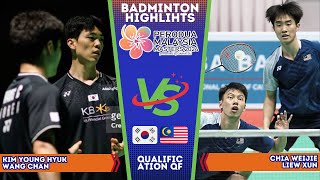 Kim / Wang (KOR) vs Weijie / Xun (MAS) | Malaysia Masters 2024 Badminton