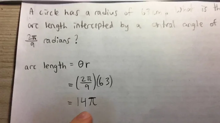 Finding Arc Length Given Radius and Central Angle (Example)