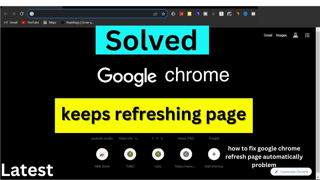 Fix Google Chrome refresh Page Automatically Problem google chrome