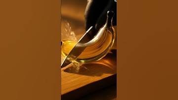 Insane Macro Shot of a Yellow Glass Banana"#asmrshorts #satisfying
