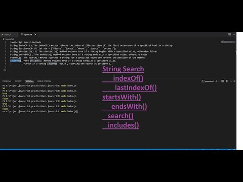 Javascript Basic 6 String search