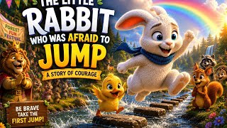 🐰 The Rabbit Who Was Afraid to Jump | Courage Story for Kids | 3D Animated Cartoon