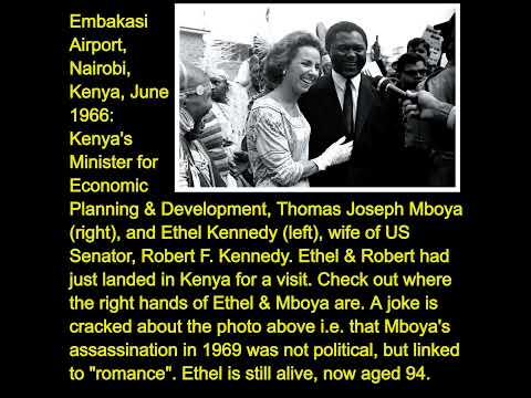 Kenyan Leader Tom Mboya And The USA S Ethel Kennedy In Kenya Together In June 1966 