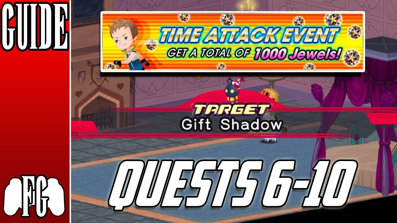 TIME ATTACK EVENT GUIDE (QUESTS 6-10) | Kingdom Hearts: Union Cross | Firemac Gameplay