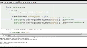 JSP 14/30 Create Invoice Line Item