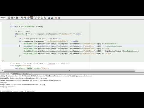 JSP 14/30 Create Invoice Line Item
